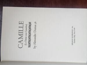 CAMILLE La Dame aux Camelias Alexandre Dumas Fils Nelson Doubleday Vintage HC